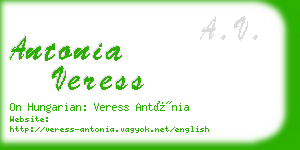 antonia veress business card